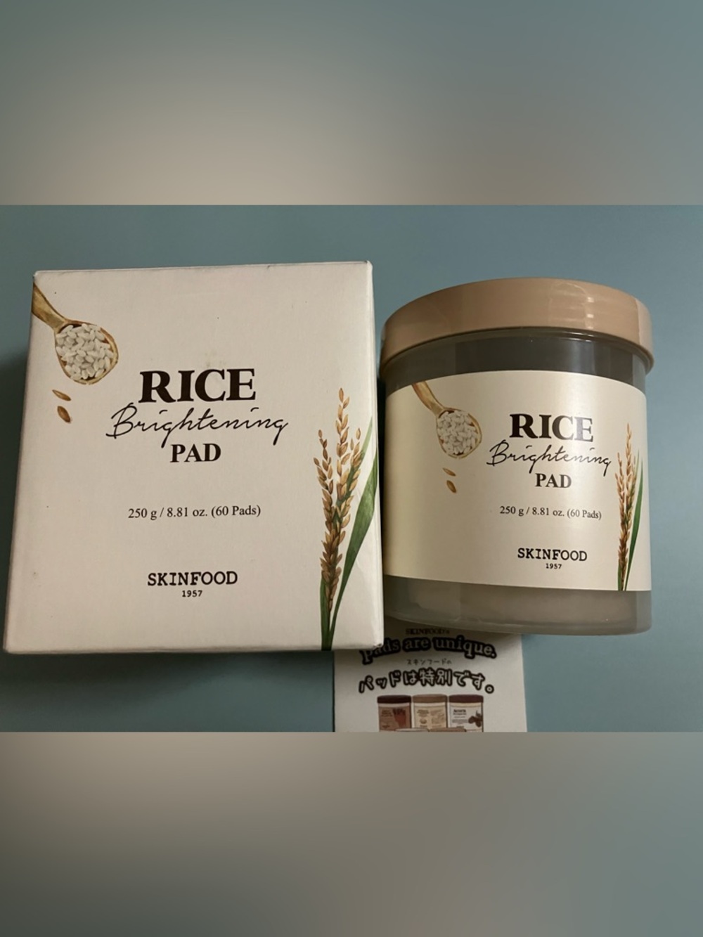 SKINFOOD Rice Brightening Pad - 60 pads